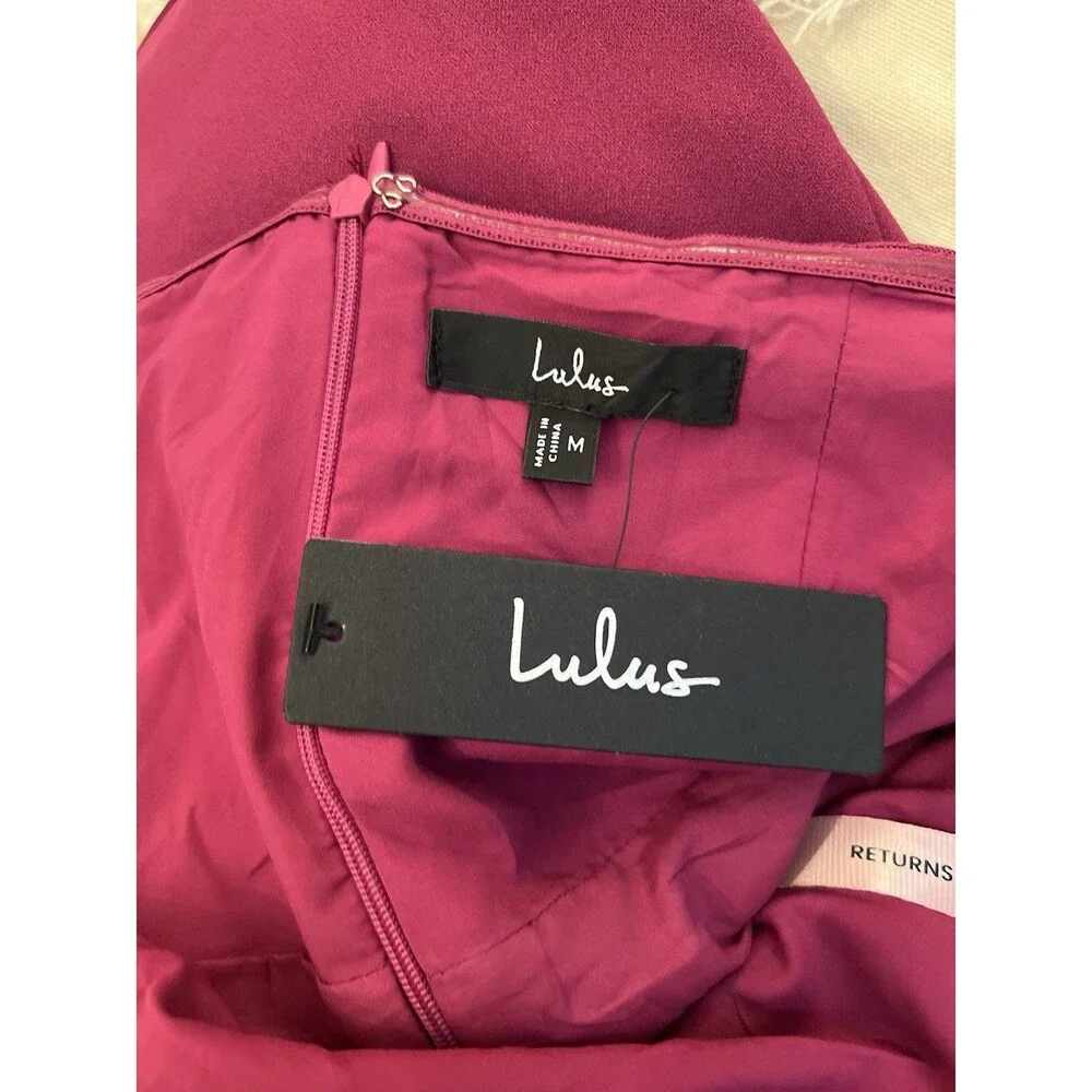 Lulus Compelling Style Plum Purple Maxi Dress Strapless A-Line Size M NWT